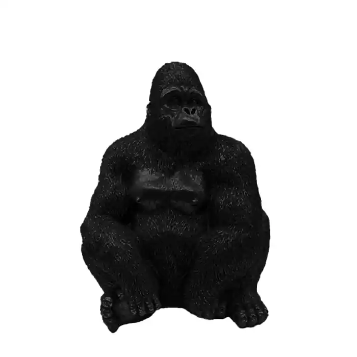 Gorilă decorativa din polirășină neagră in stil contemporan, GORILLA 21x19.5x39 cm | Super preț