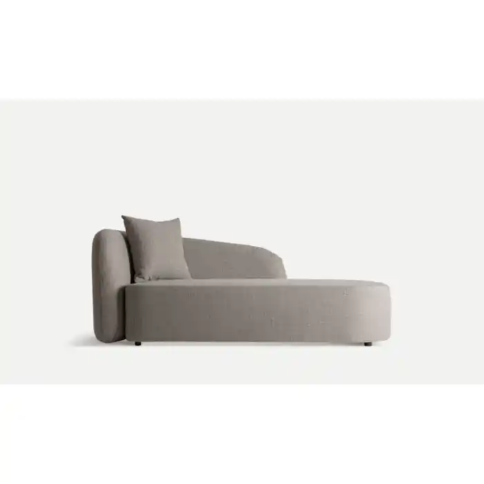Cantități limitate - Sezlong de exterior taupe din polipropilenă și aluminiu cu siluetă generoasă și confort echilibrat Grimentz 190 X 95 X 74 cm
