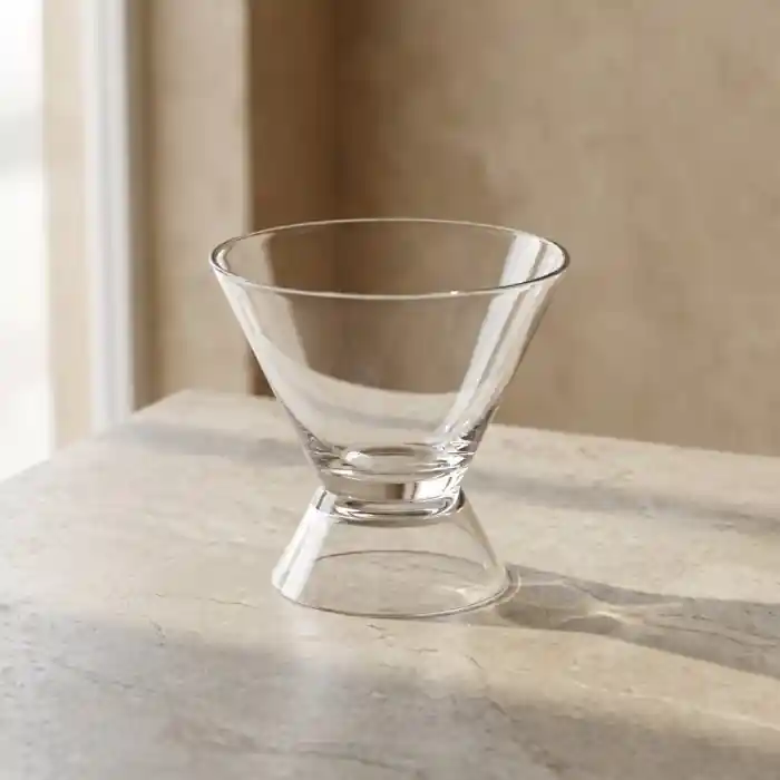 În tendințe | Set 2 boluri decorative din sticlă transparentă cu formă conică 20 x 20 x 18 cm
