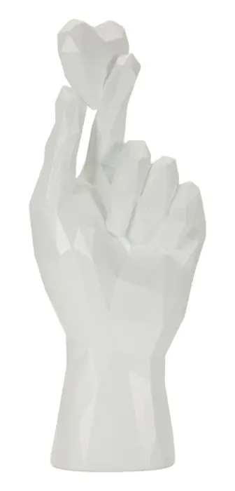 Mână decorativă minimalistă cu degete încrucișate simbol noroc 22x9x6 cm | Până la epuizarea stocului