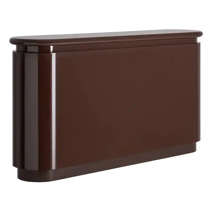Economisește mai mult | Bar din lemn MDF maro lucios Mieussy 200 x 45 x 105 cm