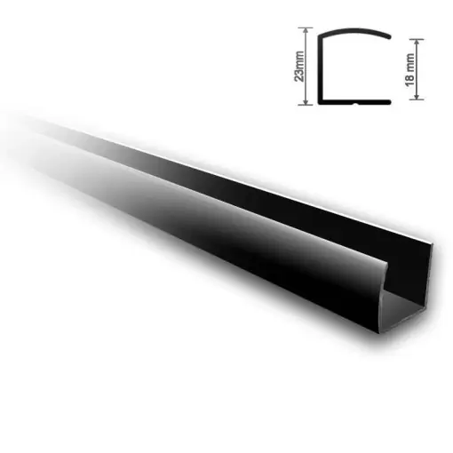 Profil aluminiu U negru mat 2.5m | Ultimele zile