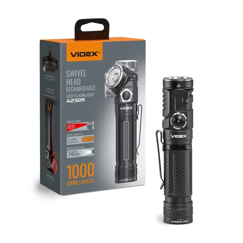Lansare - Lanterna portabila cu LED VIDEX VLF-A232R 1000Lm 5000K