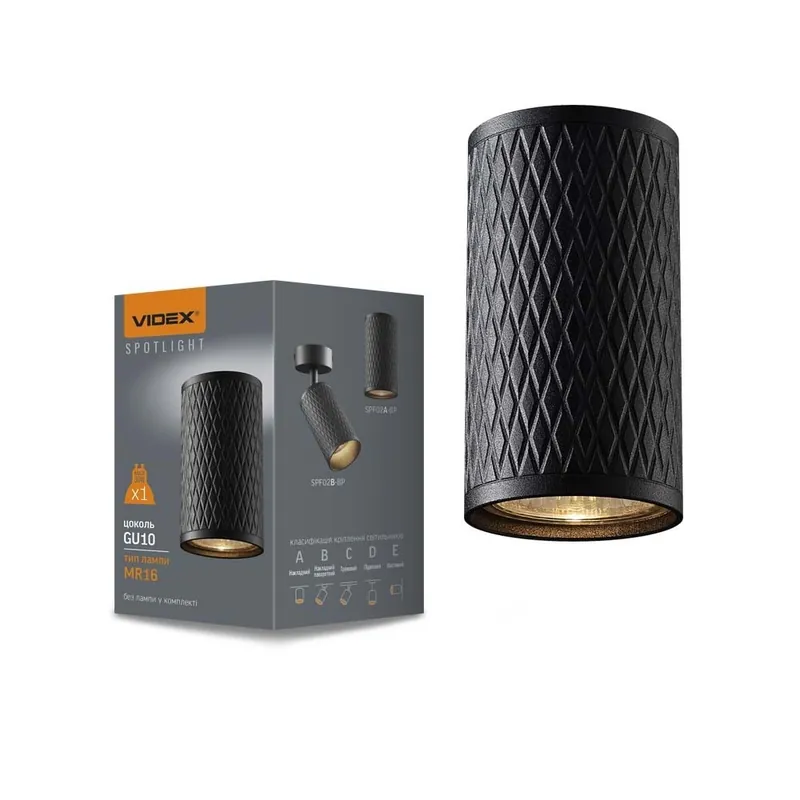 Calitate superioară - Spot aplicat de tavan VIDEX-GU10-TALEN-BLACK