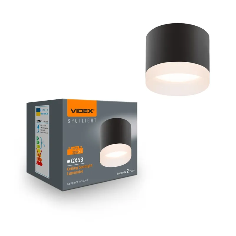 Aplica spot montata pe perete VIDEX pentru lampa GX53 VL-SPF25A-B | Noutate