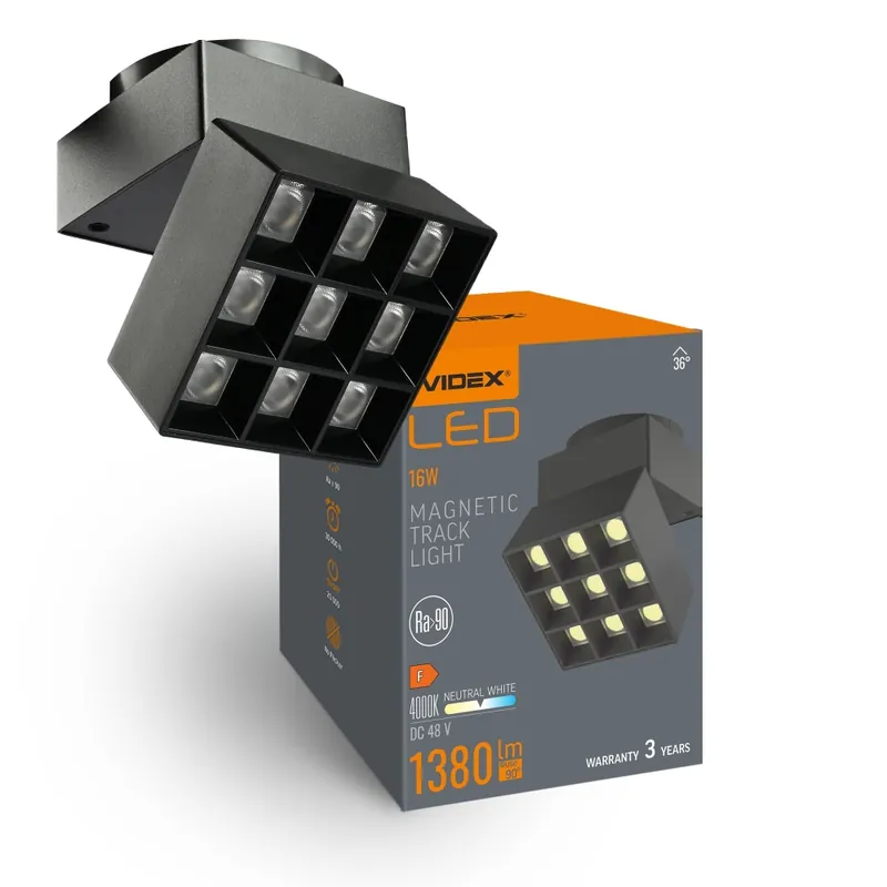 Nu rata | Proiector LED reglabil pentur sina magnetica slim VIDEX VL-TRMS-LE29B Negru