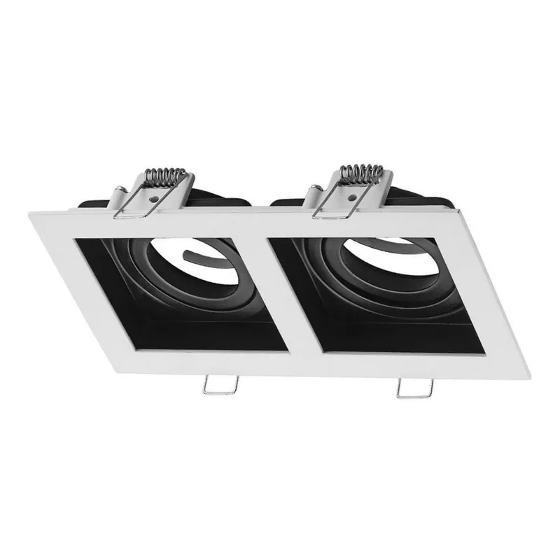 Rama spot LED Petunya 2, patrat, design modern (Alb) - Spoturi LED > - Reducere