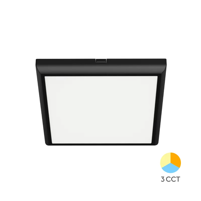 Spot Led Patrat PT+ST 20W cu 3 tipuri de lumina 3CCT (Negru) - Plasează comanda
