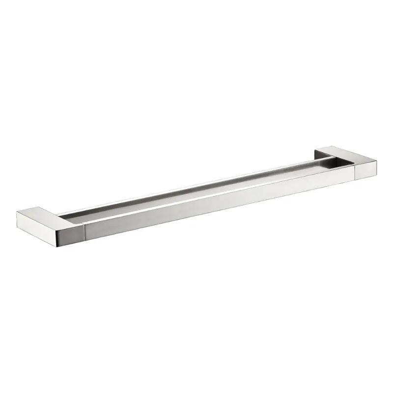Expediere rapidă | Suport de prosop dublu Minimal Shelf, din alama, cu 2 braturi fixe,crom - Baie > Accesorii baie