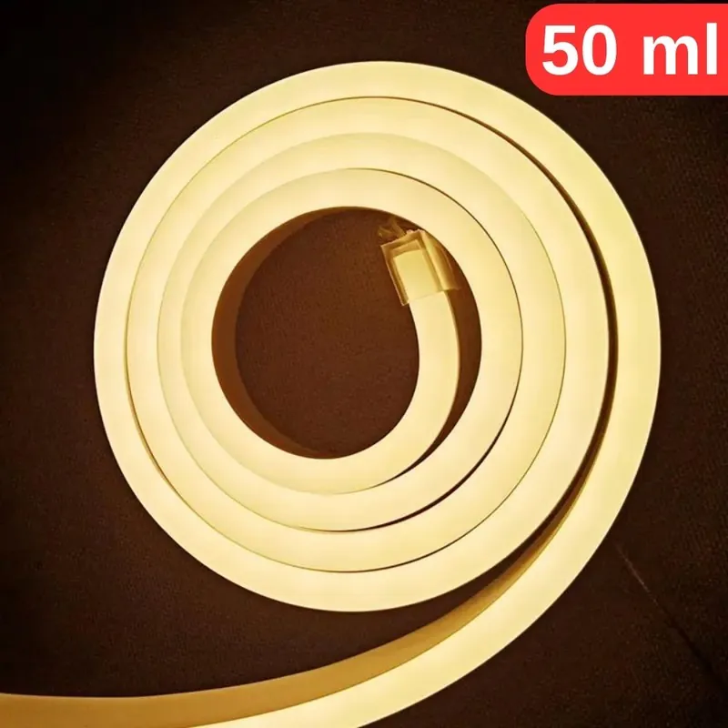 Pentru o perioadă limitată | Furtun Led Luminos Neon Flex Slim 50M, Lumina Alb Cald 2700K, IP65 - Banda led > Benzi LED 220V