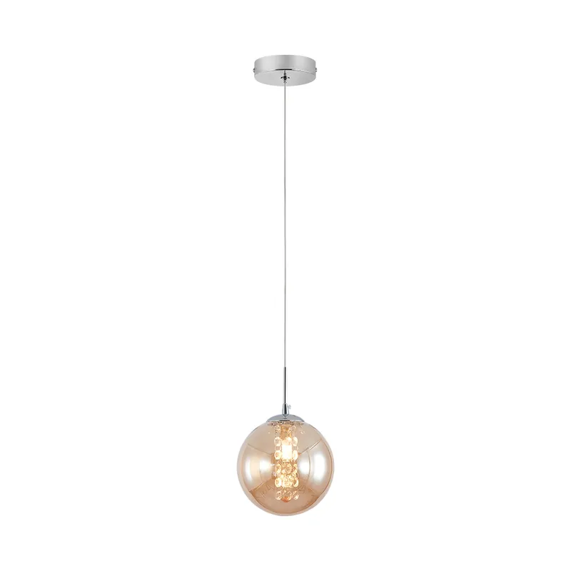 Ofertă flash - Pendul suspendat S003R-1H-1xG9, glob amber, dulie G9 max 10W - Lustre LED > Lustre bucatarie