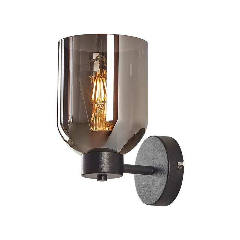 Lansare - Aplica perete S004W-1H-1xE27, glob Fume, E27 max 23W - Aplica led > Aplice de Interior