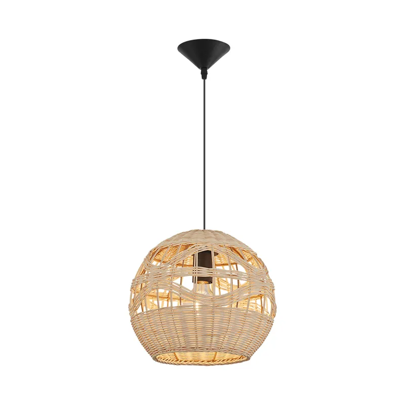 Disponibil | Pendul semi-sfera mica ratan D003R-1H-1xE27, max 23W - Lustre LED > Lustre bucatarie