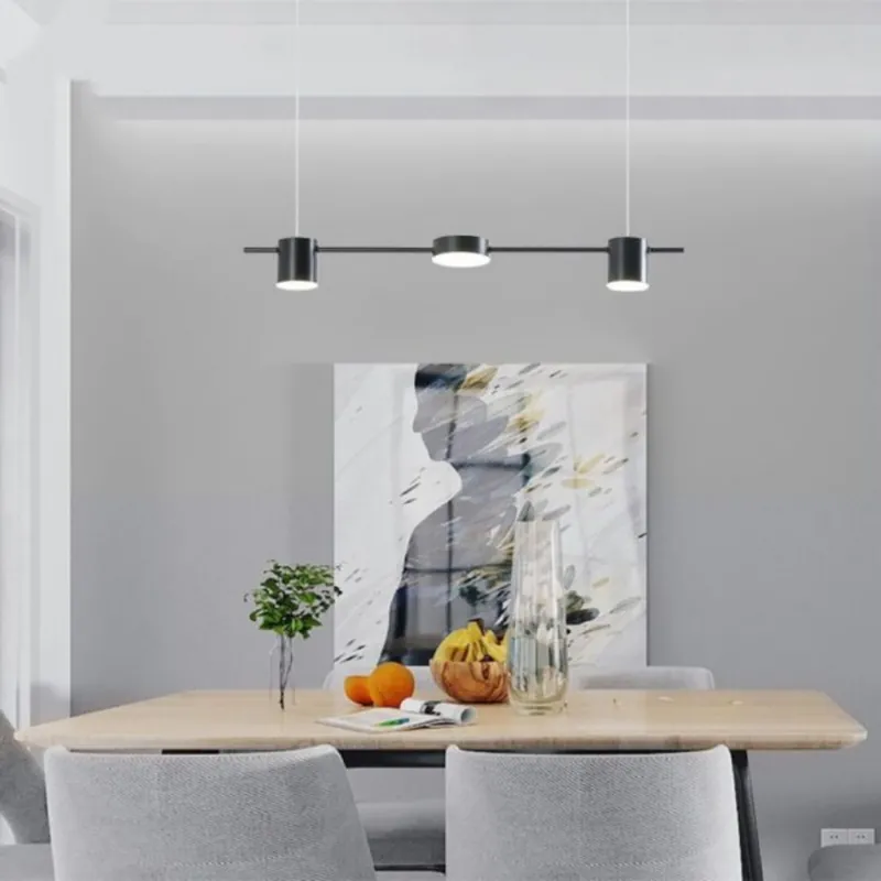 Calitate premium | Lustra LED Black Design 3, suspendata,cu telecomanda, 30W, 1500lm, negru, cu trei tipuri de lumina - Lustre LED > Lustre living