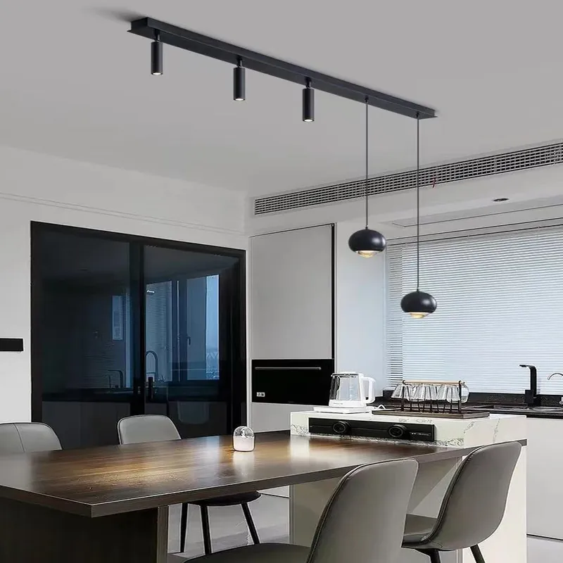 Lustra LED Asymmetric Style, suspendata, 19W, 1875lm, negru, cu lumina neutra - Lustre LED > Lustre living | Cumpără direct de la producător