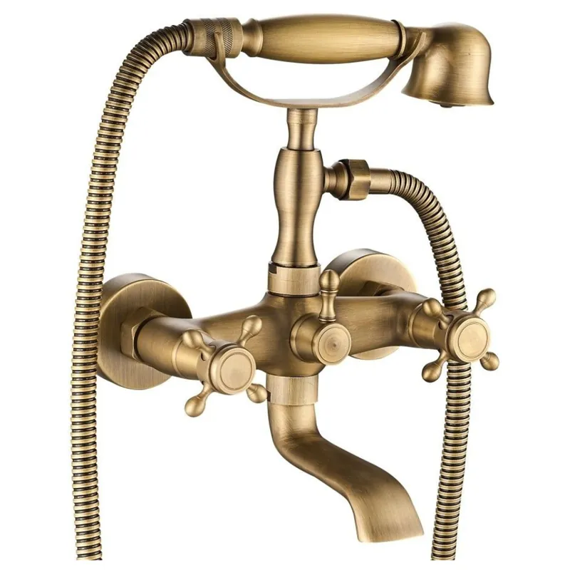 Baterie cada Antique Elegance, din alama, bronz antichizat - Baterii baie > Baterii cada - Preț redus