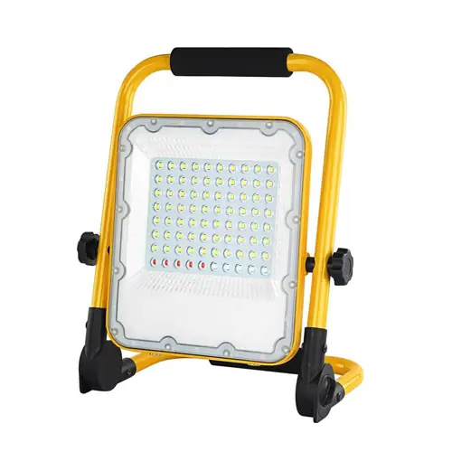 Proiector Led 50W Cu Acumrator 3.7V 10Ah Cu Stroboscop Lumina De Avertizare - Proiectoare LED > Proiectoare LED cu Panou Solar - Livrare imediată