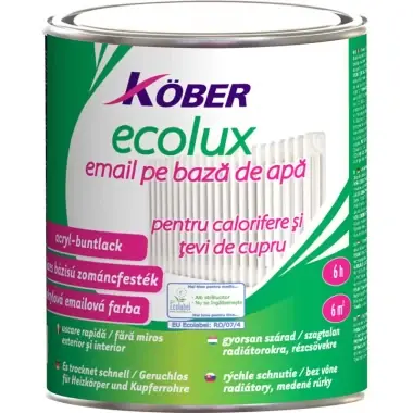 Vopsea Ecolux alb 0.75l V82101-C0.75L Kober - Favoritul clienților