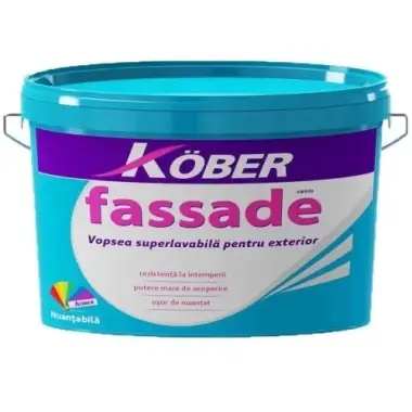Vopsea lavabila exterior Fassade 3l Kober | Economii mari