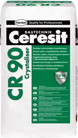 Noutate în ofertă - Mortar hidroizolant Ceresit CR 90 25kg