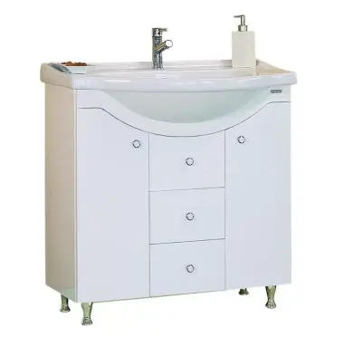 Ofertă limitată - Masca lavoar Venus sertare 85cm, alb lucios, Arthema 130/PC-A2