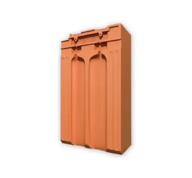 Economisește acum - Tigla ceramica laterala dreapta Leier Francia Aqua Terra Rosa natur 487x292mm