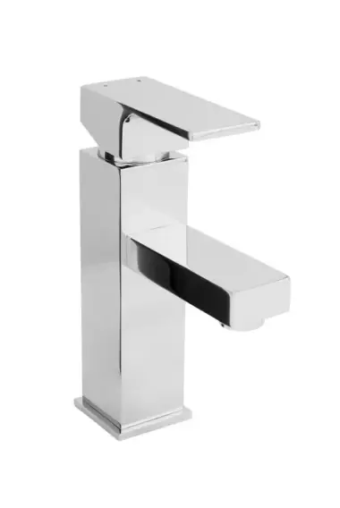 Calitate excelentă | Baterie lavoar CasaBlanca Neo, finisaj crom lucios, pipa fixa, design cubist, BNO2