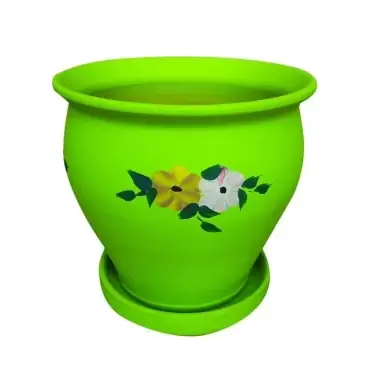 Top vânzări - Ghiveci ceramic flori 25cm + tavita fistic