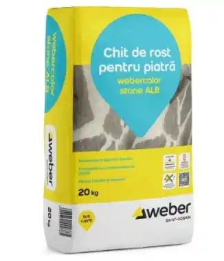 Produs premium - Chit Weber color stone alb 20kg