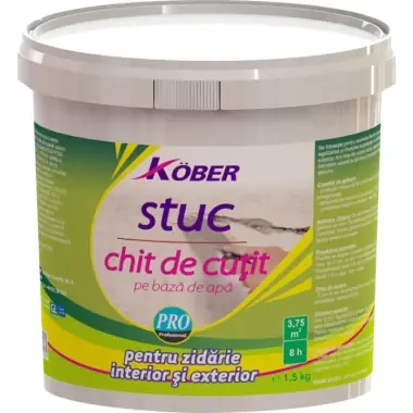 Chit pentru zidarie interior/exterior Stuc 1.5kg Kober | Preț avantajos