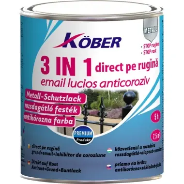 Email anticoroziv 3 in 1 brun 2.5l Kober - Produs premium