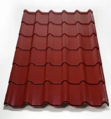 Tigla Classic metalica 0.45mm 1.2x2.2cm, RAL3011 Bel Profile - Comandă cu încredere