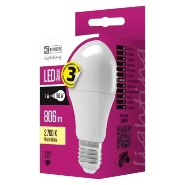 Bec LED normal 9W/E27/827, ZQ5140 | Retur ușor