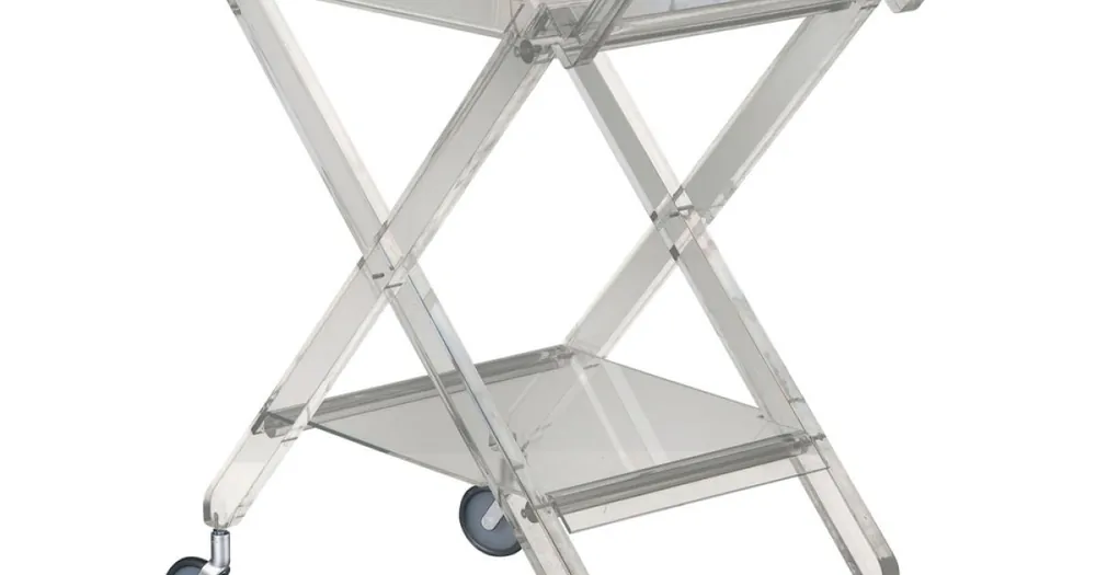Reducere suplimentară - Carucior pliabil in Cristal Acrilic Transparent 2 Tavi - Aristocles