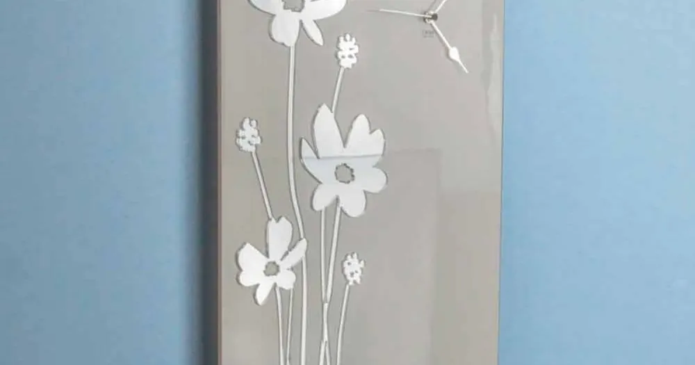 Ceas de perete design maron și plexiglas dreptunghiular - Silene - Favoritul clienților