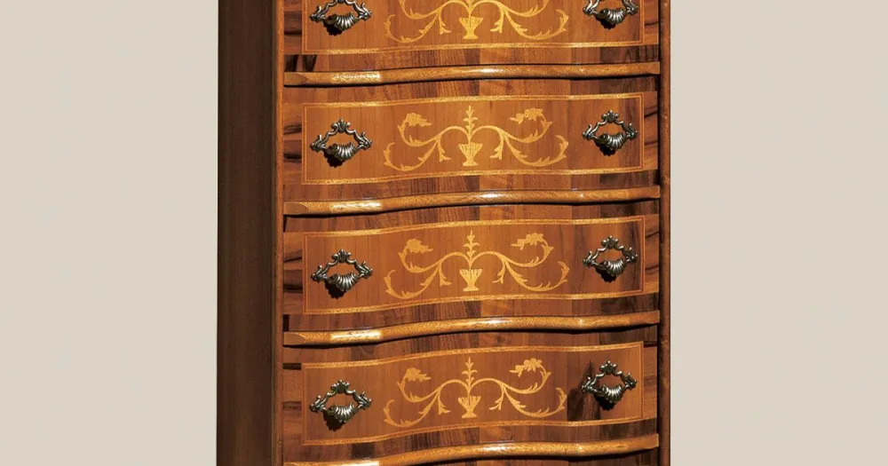 Calitate profesională - Comodă în stil clasic din lemn cu sertare Made in Italy - Elegantă