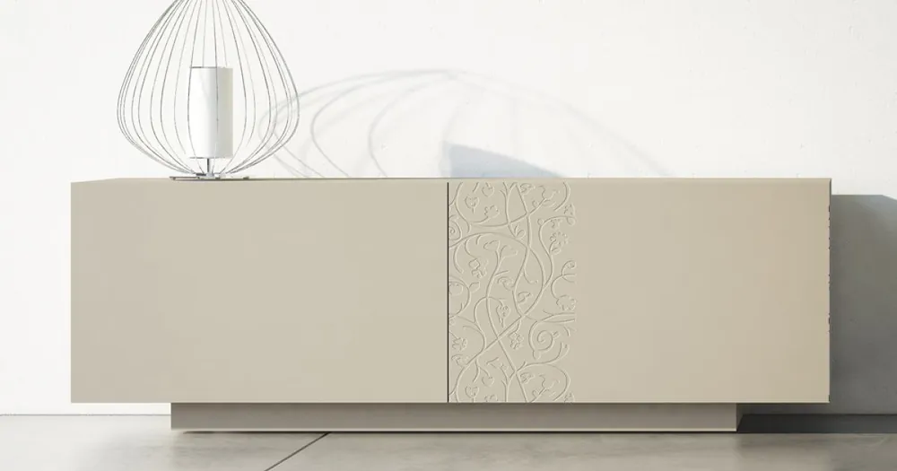 Comandă cu încredere | Comoda Mdf cu Baza Plinta si Usa Decorata Made in Italy - Deodara