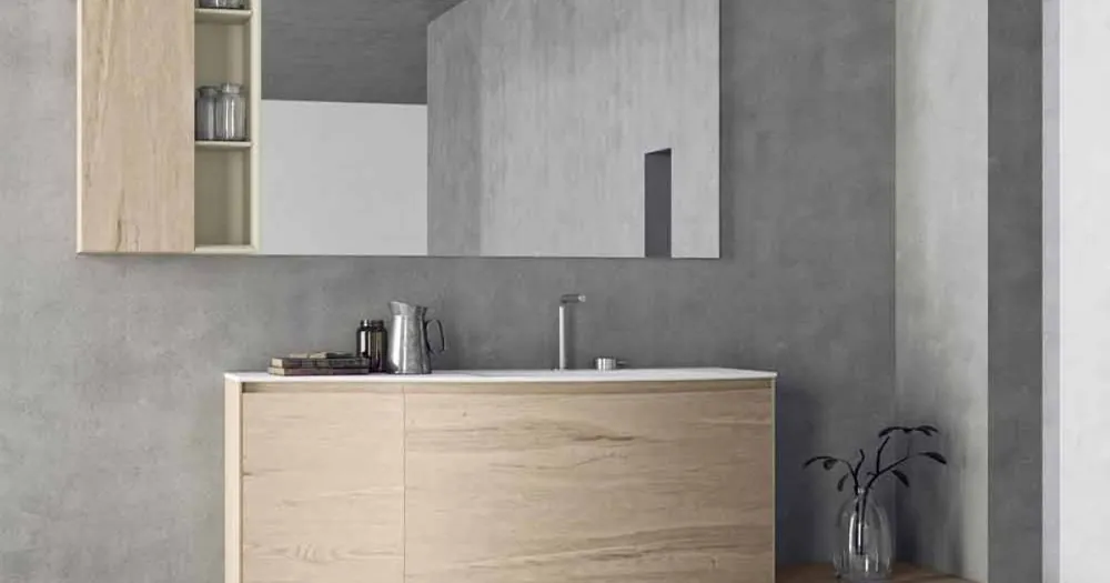 Compoziție suspendată și modernă pentru baie, design Made in Italy - Callisi4 - Livrare expres