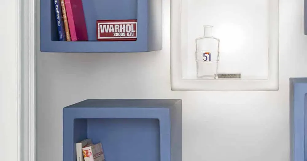 Cub raf de culori Slide Open Cube design modern realizat în Italia | Economisește