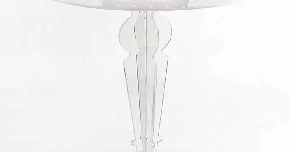 Design clasic mic în cristal acrilic H 64 cm, Cles | Ultima șansă