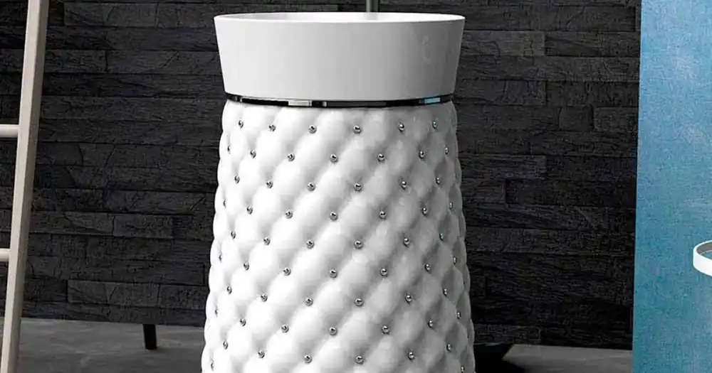 Design modern, chiuvetă, în suprafața solidă Elizabeth - Expediere rapidă