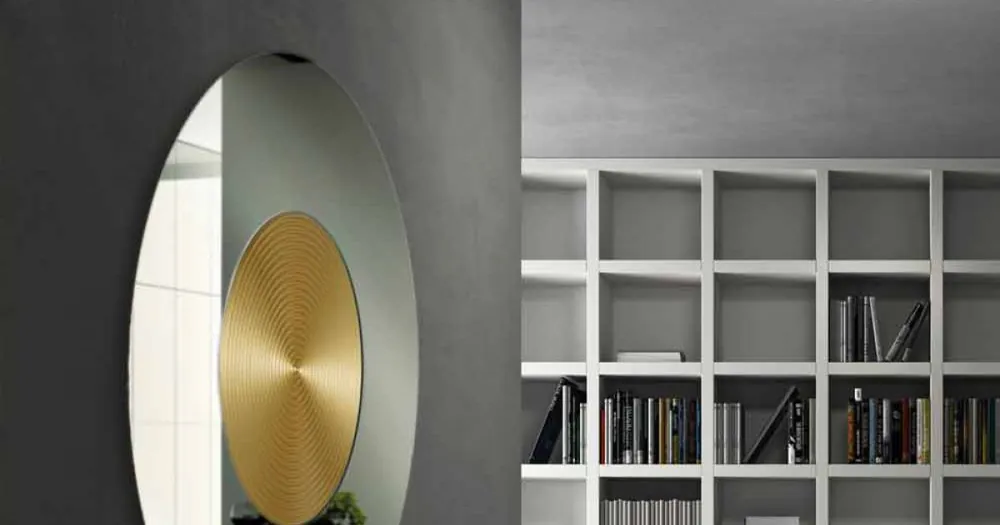 Direct din fabrică | designer de oglindă de perete cu suport MDF Malva