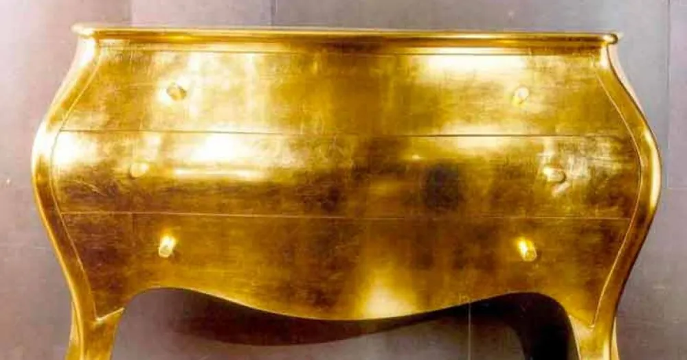 Proiectare de aur Dresser 3 sertare din lemn masiv, realizate în Italia, Giotto - Livrare expres