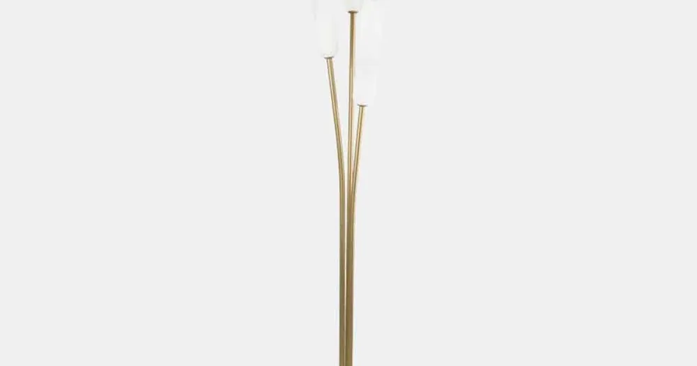 Recomandarea clienților | Lampă de podea cu 3 lumini din alamă și sticlă Design elegant modern - Typha de Il Fanale