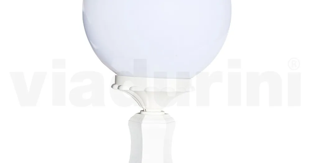 Lampă stradală înaltă de 47 cm din acril alb și aluminiu fabricată în Italia - Trovabianco - Preț excelent