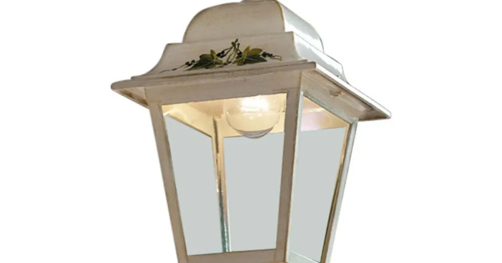 În tendințe - Lampa Suspendata de Exterior din Aluminiu Alb si Decorat Handmade - Gorizia