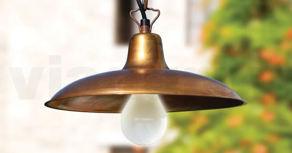 Lanterna de exterior vintage din aluminiu si alama Made in Italy - Adela - Plată sigură