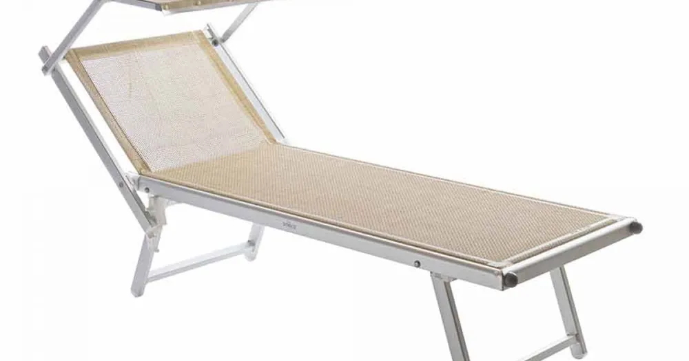 Cumpără în siguranță - Longue de grădină modernă, cu parasol și spătar înclinat - Arnold