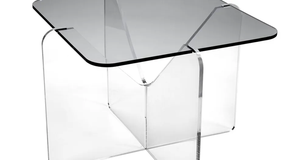 Masă de cafea design în plexiglas transparent sau afumat - Draco | Alegerea clienților