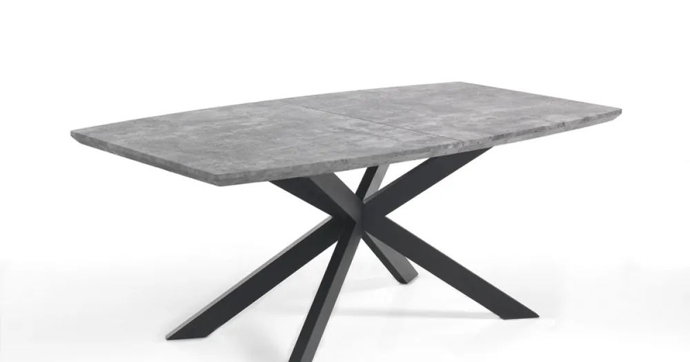 Livrare rapidă | Masa de sufragerie extensibila din metal si MDF - iridiu
